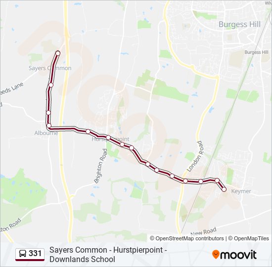 331 bus Line Map