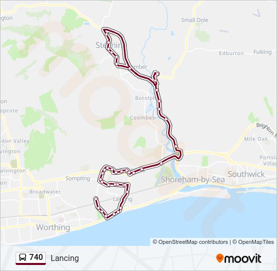 740 Bus Line Map