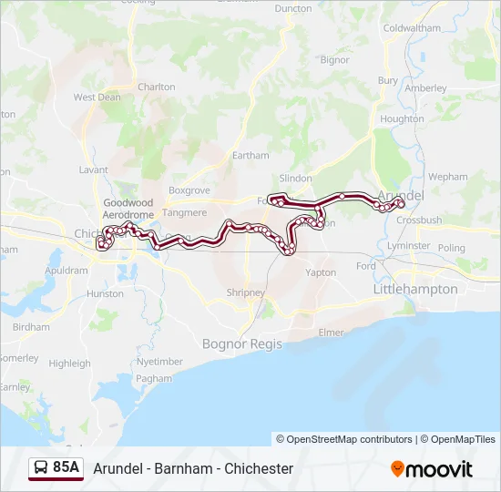 85A Bus Line Map