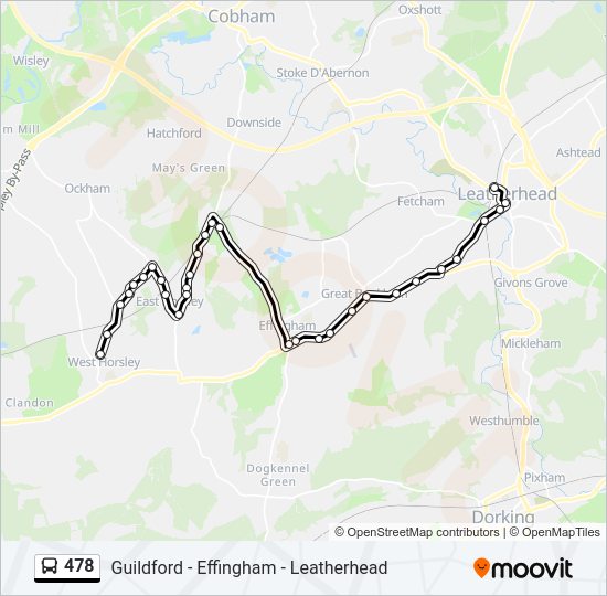 478 Bus Line Map