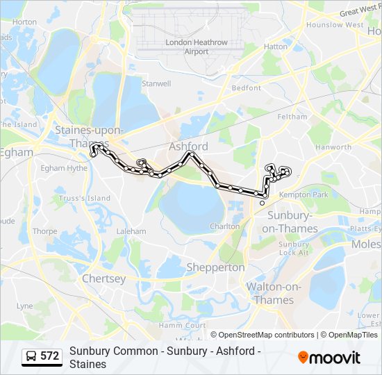 572 bus Line Map