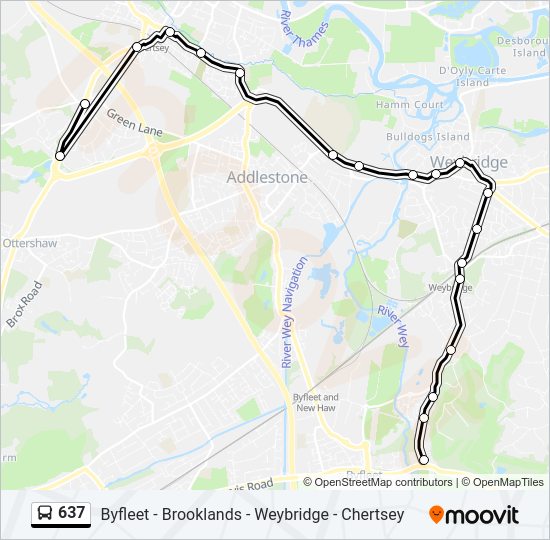 637 Bus Line Map