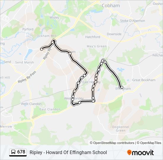 678 bus Line Map