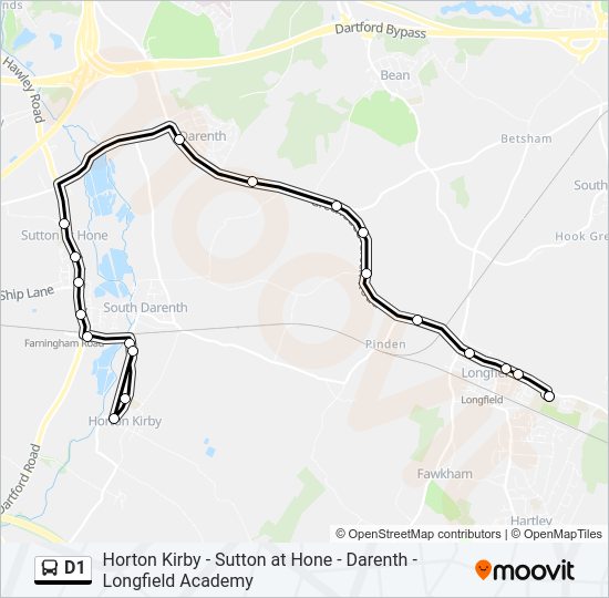 D1 Bus Line Map