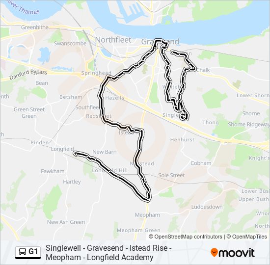 g1 Route Schedules, Stops & Maps Milton (Updated)