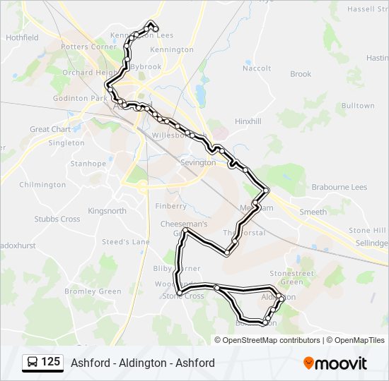 125 Route Schedules Stops Maps Kennington Updated 