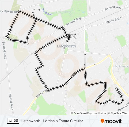 53 Bus Line Map