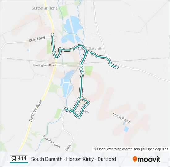 414 Bus Line Map
