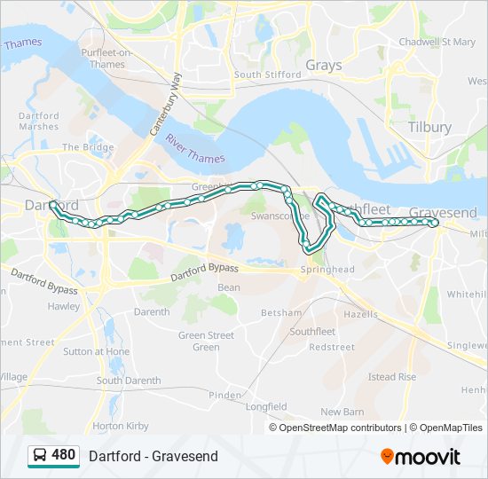 480 Route Schedules, Stops & Maps Dartford (Updated)