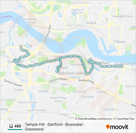 480 Route: Schedules, Stops & Maps - Gravesend (Updated)