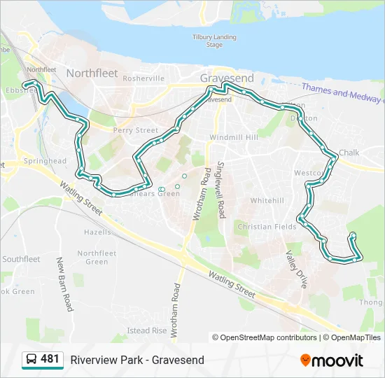 481 Route: Schedules, Stops & Maps - Ebbsfleet (Updated)