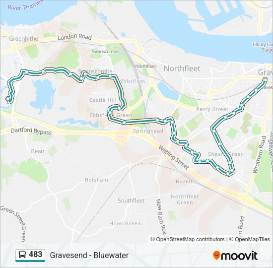 483 Bus Line Map