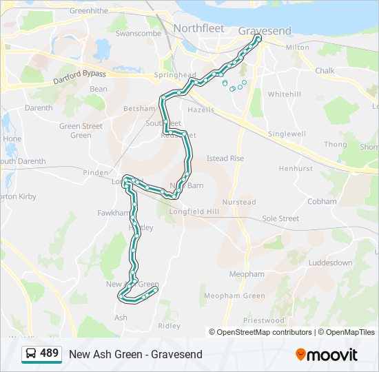 489 Route: Schedules, Stops & Maps - Gravesend (Updated)