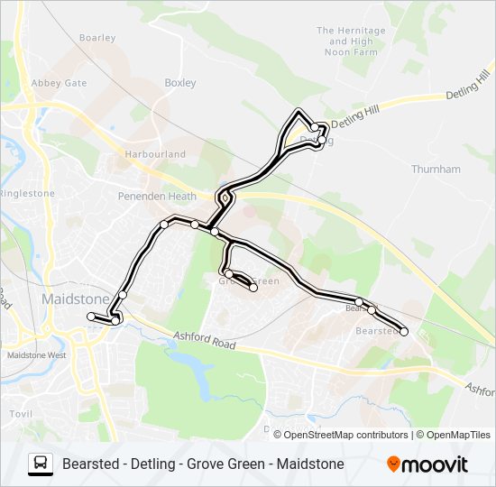 DETLING SHOPPER Bus Line Map