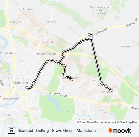 DETLING SHOPPER bus Line Map