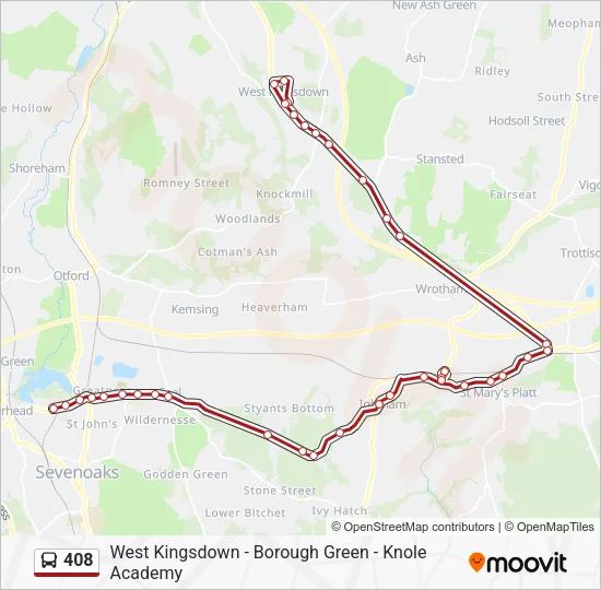 408 Bus Line Map