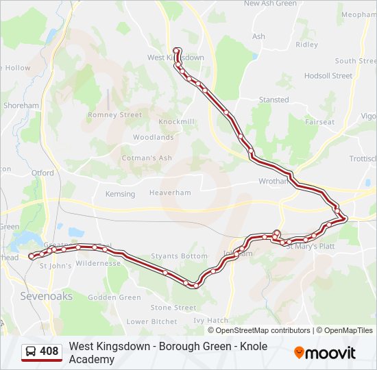 408 Bus Line Map