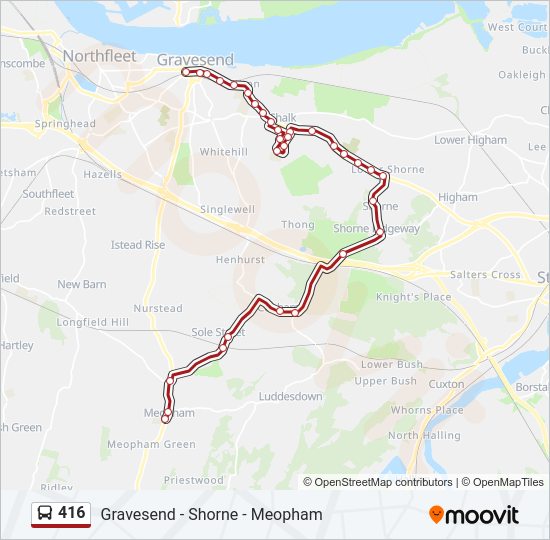 416 Route: Schedules, Stops & Maps - Gravesend (Updated)