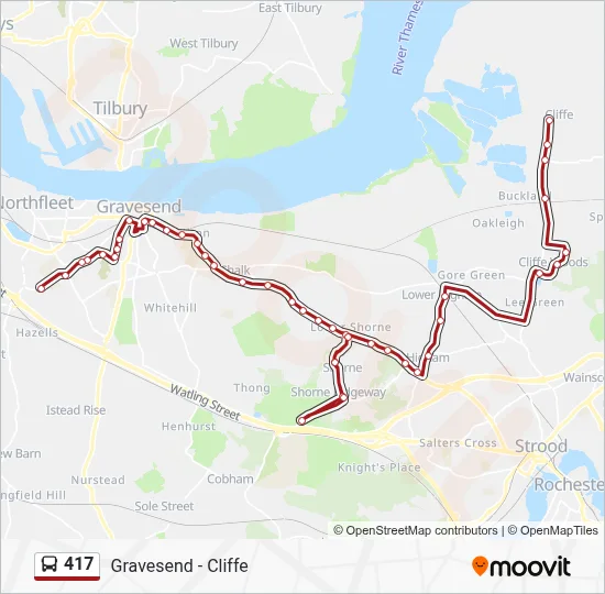 417 Route: Schedules, Stops & Maps - Northfleet (Updated)