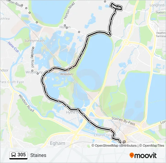 305 Bus Line Map