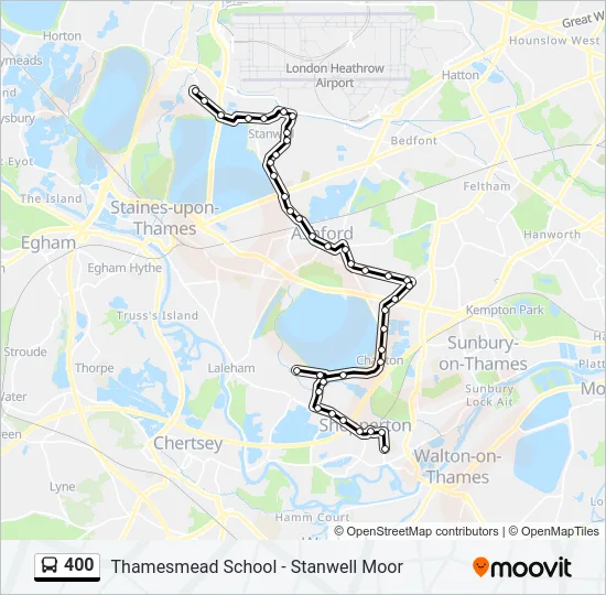 400 Bus Line Map
