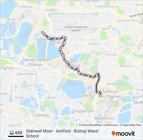 655 Bus Line Map