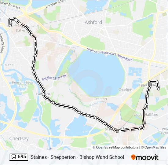 695 Bus Line Map