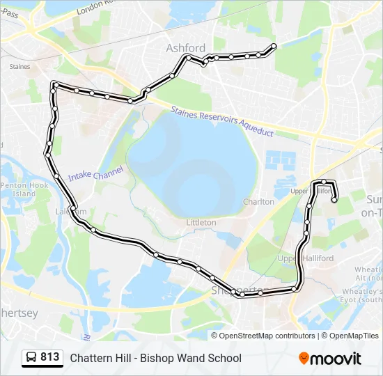 813 Bus Line Map