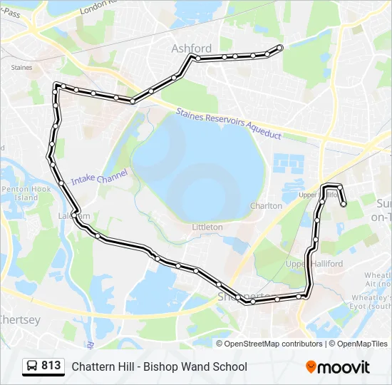 813 Bus Line Map