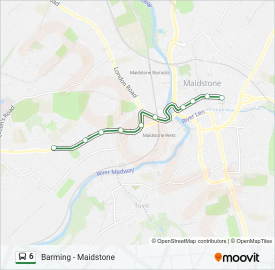 6 Bus Line Map