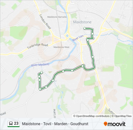 23 Bus Line Map