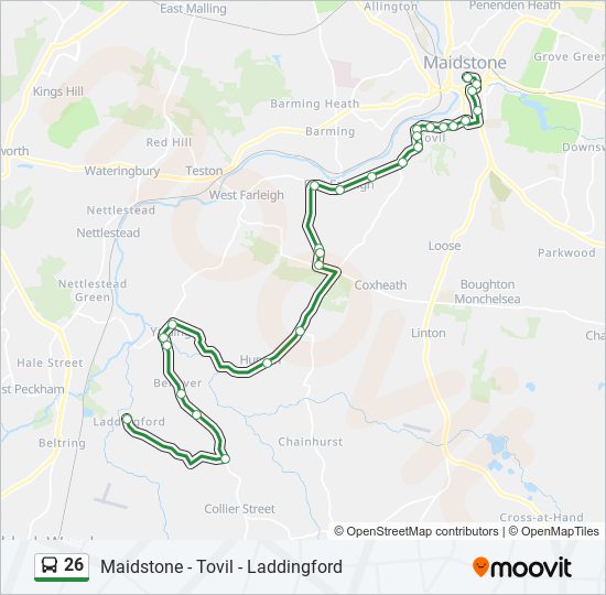 26 bus Line Map