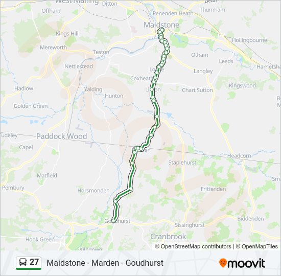 27 Bus Line Map