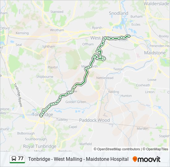 77 bus Line Map