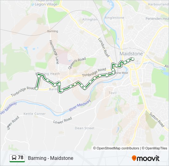 78 bus Line Map