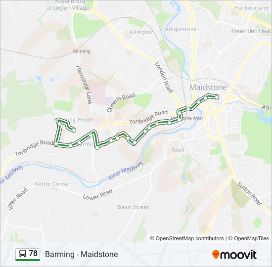 78 bus Line Map