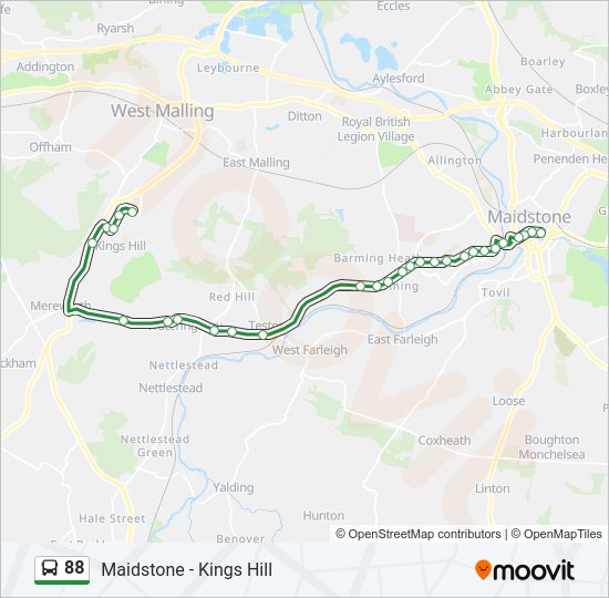 88 Bus Line Map