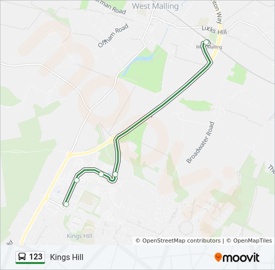 123 Route Schedules, Stops & Maps Kings Hill (Updated)