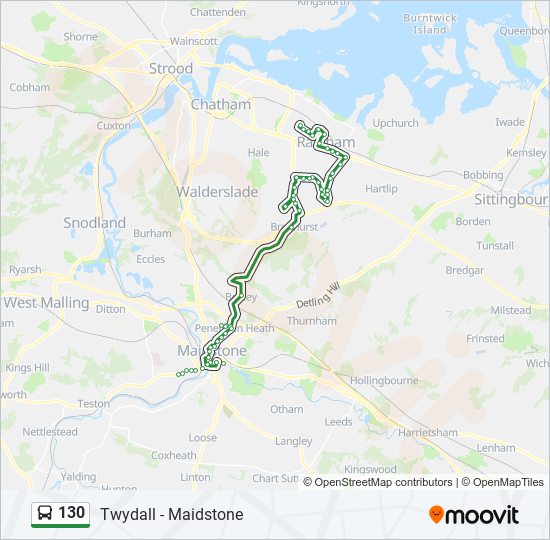 130 bus Line Map