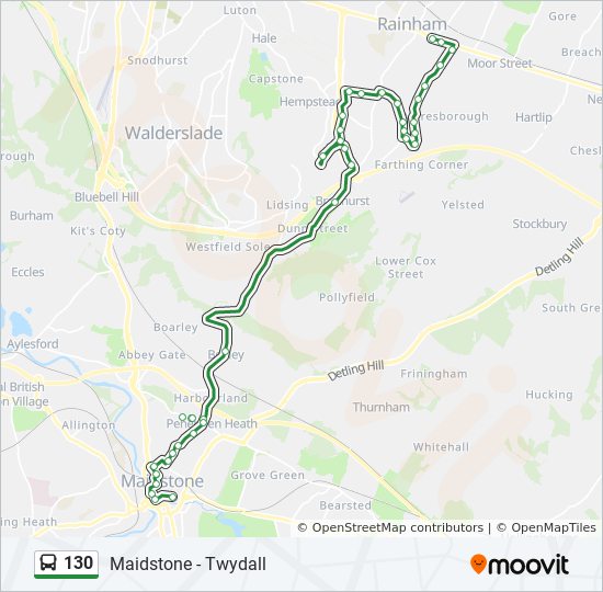 Bus 130 Route Map 130 Route: Schedules, Stops & Maps - Rainham (Updated)