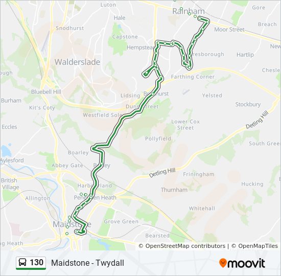 Bus 130 Route Map 130 Route: Schedules, Stops & Maps - Maidstone (Updated)