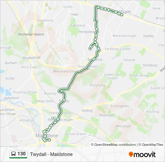 130 Route: Schedules, Stops & Maps - Rainham (Updated)