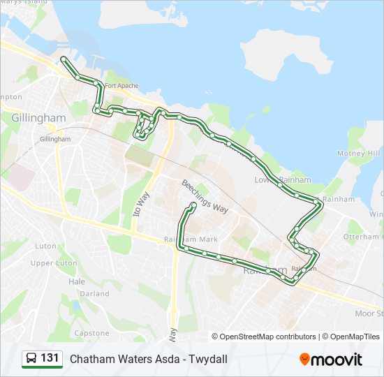 131 bus Line Map