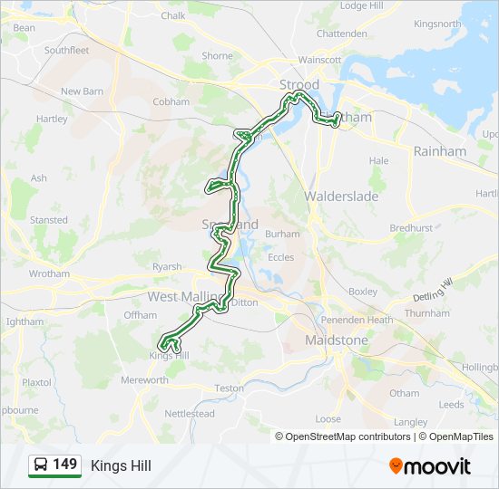 149 bus Line Map