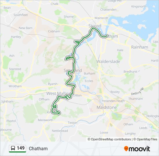 149 bus Line Map