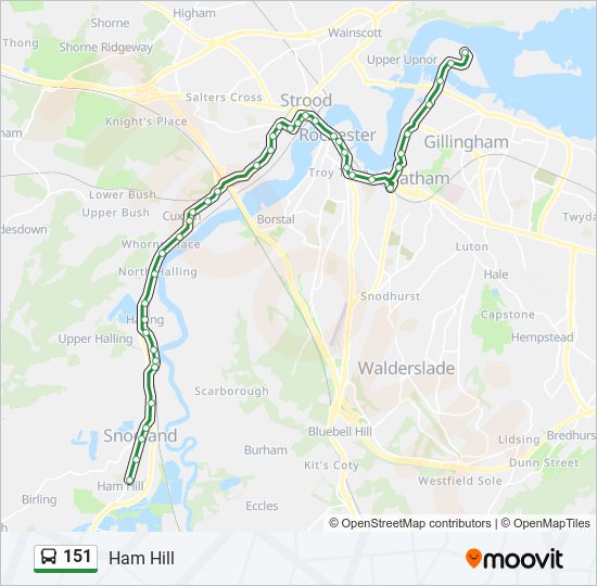 151 bus Line Map