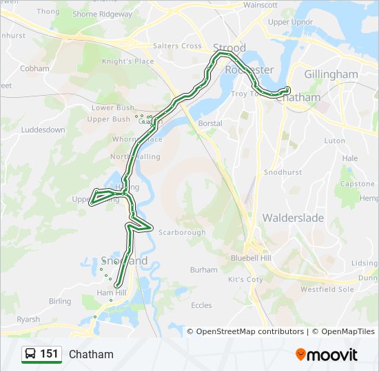 Bus 151 Route Map 151 Route: Schedules, Stops & Maps - Chatham (Updated)