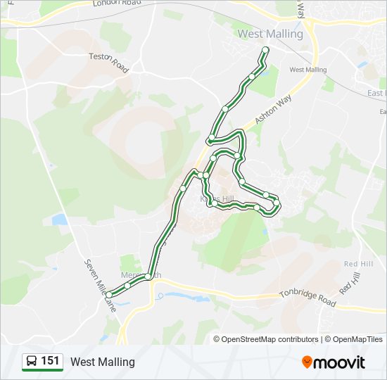 151 bus Line Map