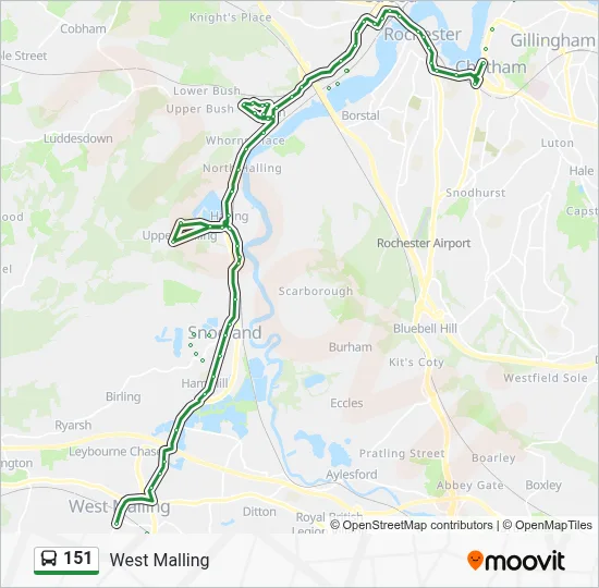 151 Route: Schedules, Stops & Maps - West Malling (Updated)