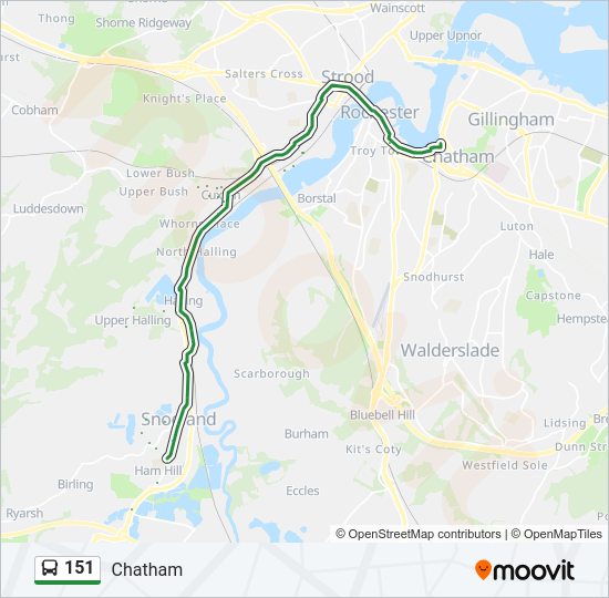 151 bus Line Map